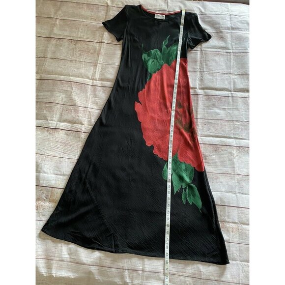 Vintage Jeffrey & Dara 90’s floral boho midi dress M - Picture 5 of 12